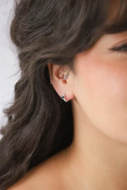 Clearance Vander Silver Hoops Earrings