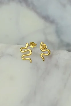 Sale Zen Gold Snake Studs Studs And Hoops|Earrings