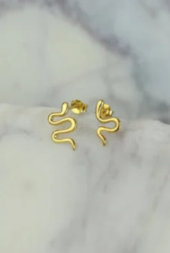 Sale Zen Gold Snake Studs Studs And Hoops|Earrings